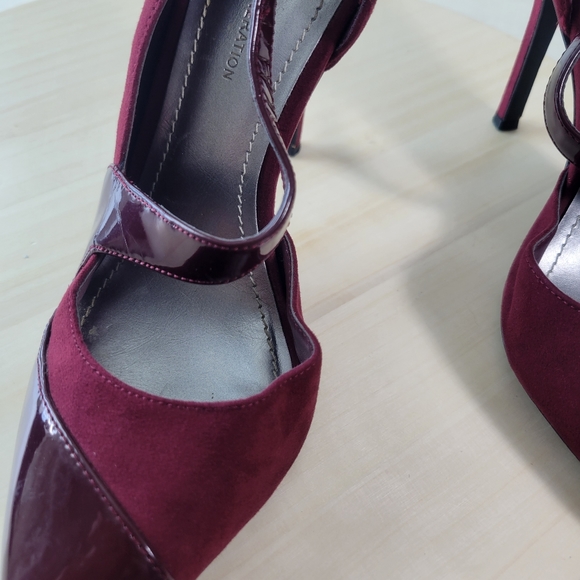 BCBGeneration PL Tianah Burgundy Heels Womens Size 7 - Picture 13 of 13